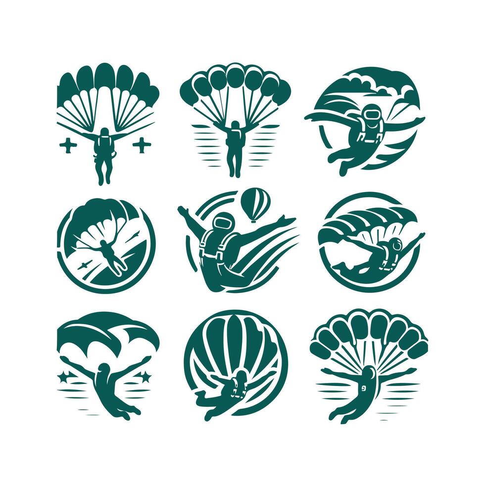 Skyward Bound Skydiving collection logo vector