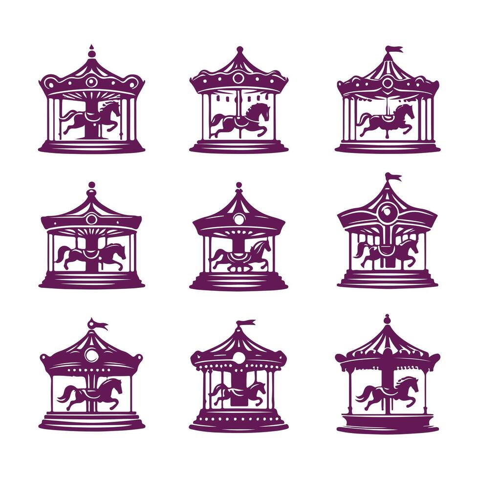 Joy Ride Carousel Straight Razors collection logo vector