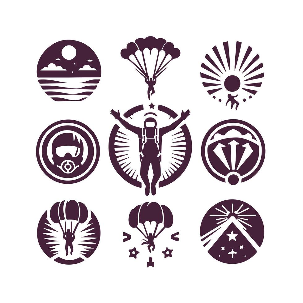 Altitude Jumpers Skydiving collection logo vector