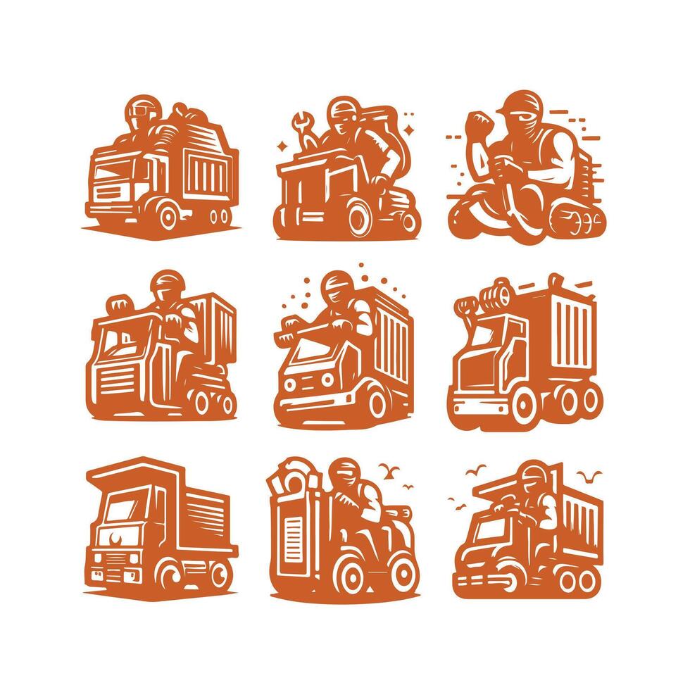 Compact Force Compactor collection logo vector
