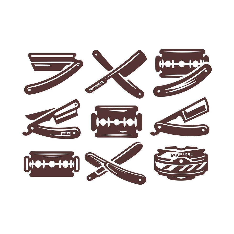 The Sharp Edge Straight Razors collection logo vector