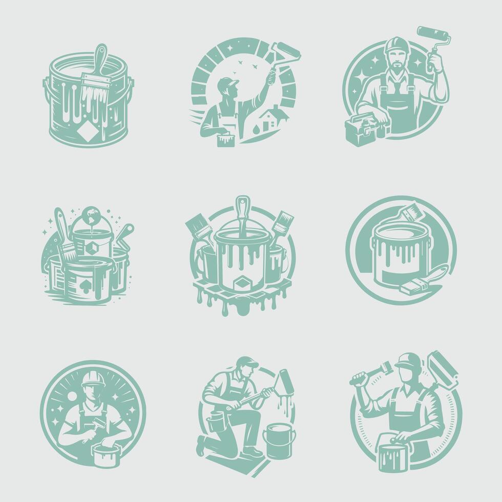 Paint Bucket collection logo vector