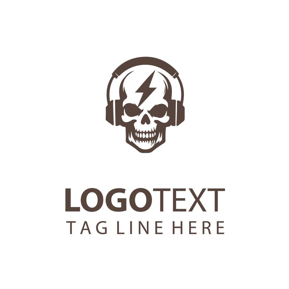 Lightning Death Skull ds vector