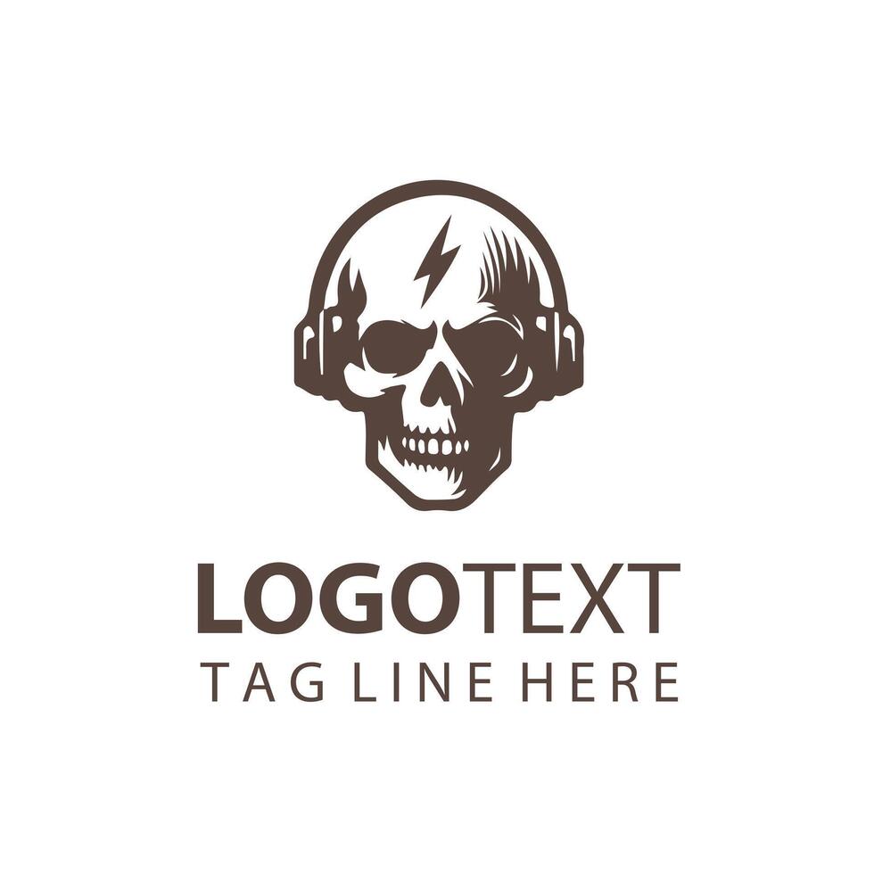 Lightning Bone Skull ds vector