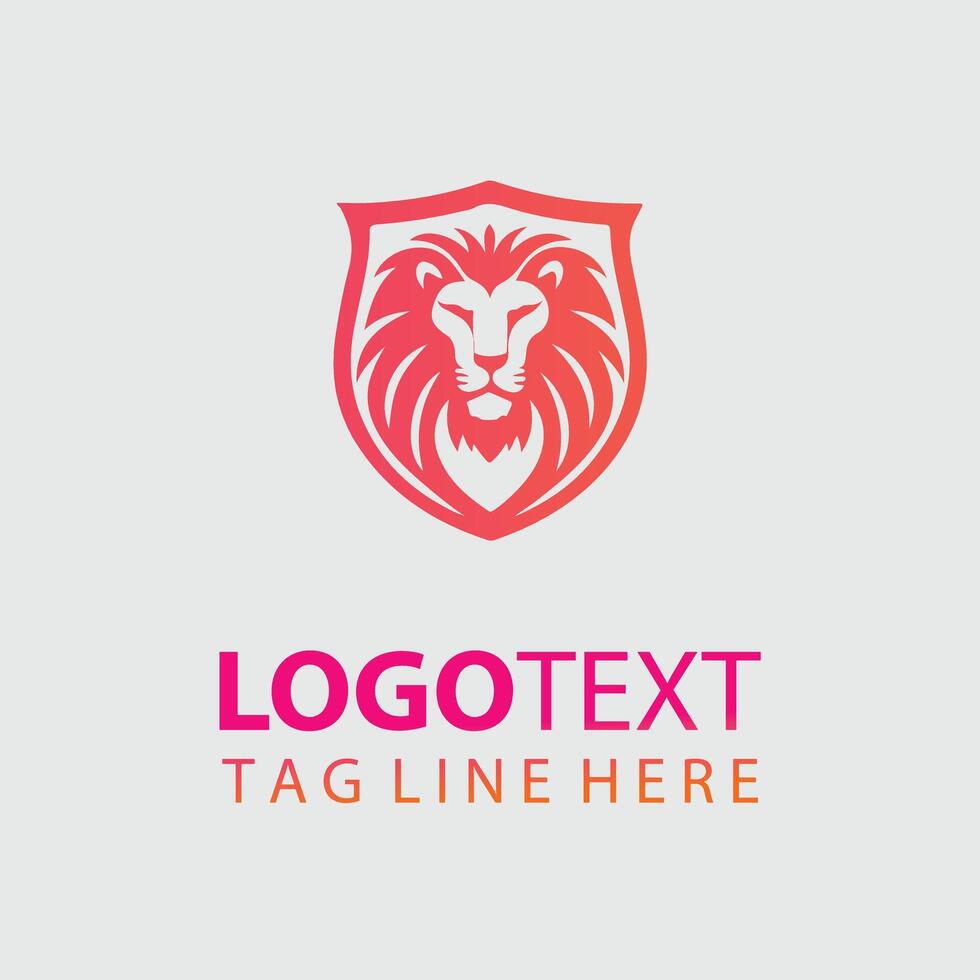 Majestic Lion Emblem lion sheild vector