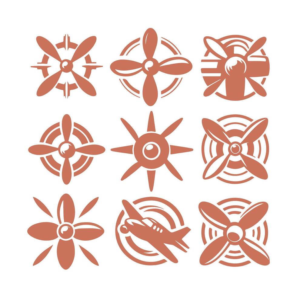 SkyGlider Propeller Airplane Collection Logo vector