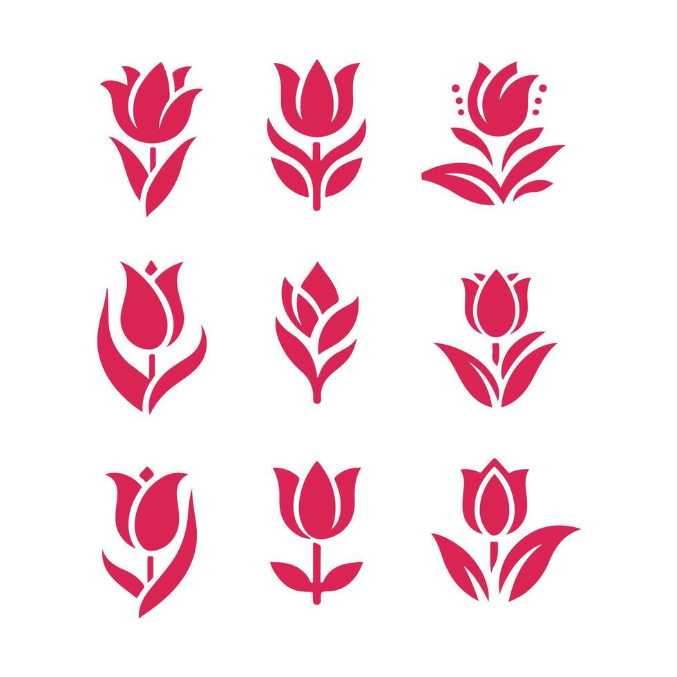 Ruby Mist Tulip Collection Logo vector