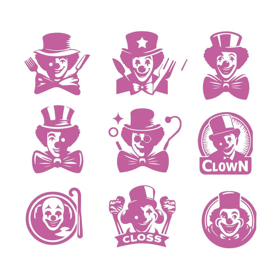 Jolly Jinx Clown Collection Logo vector