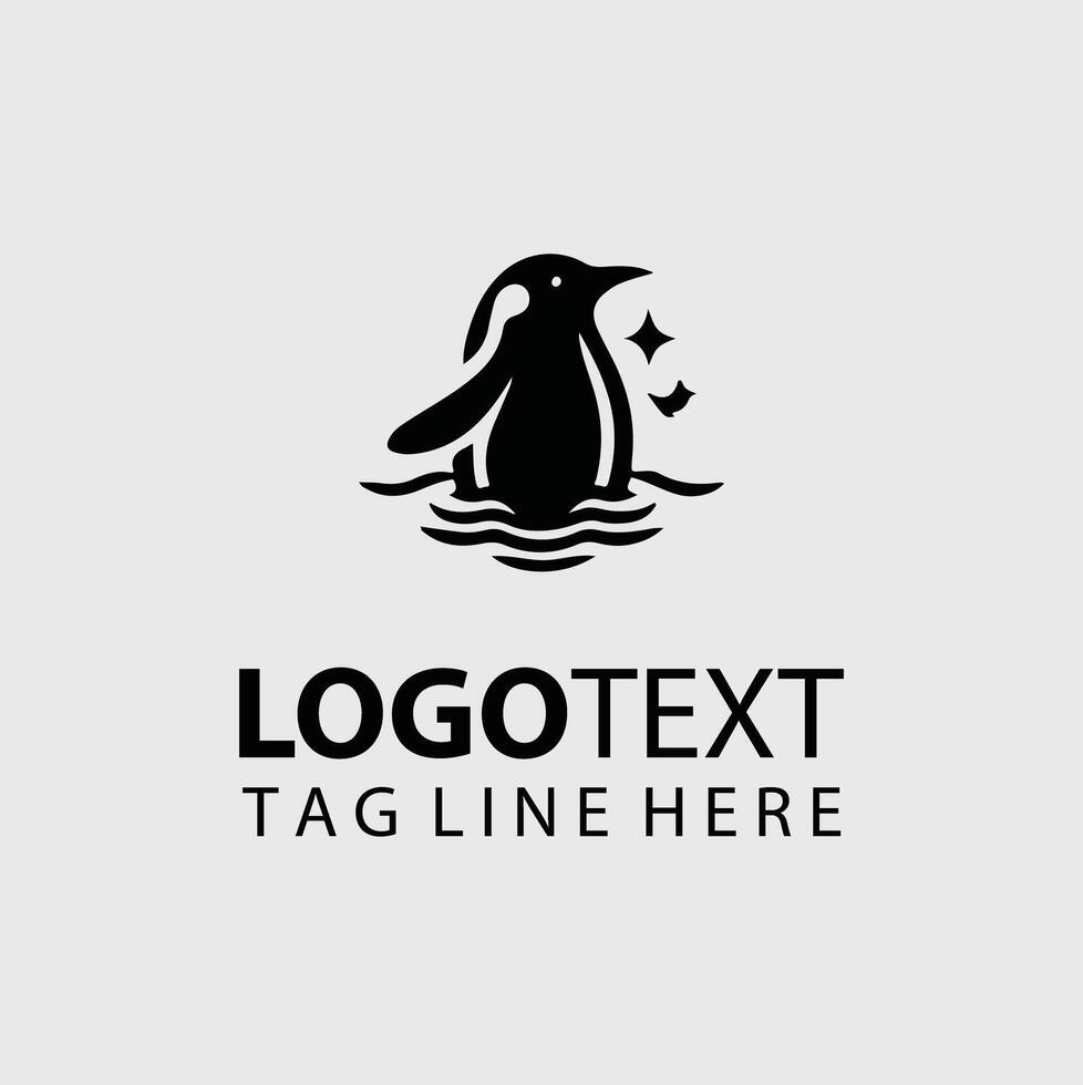 Polar Penguin Logo Design vector
