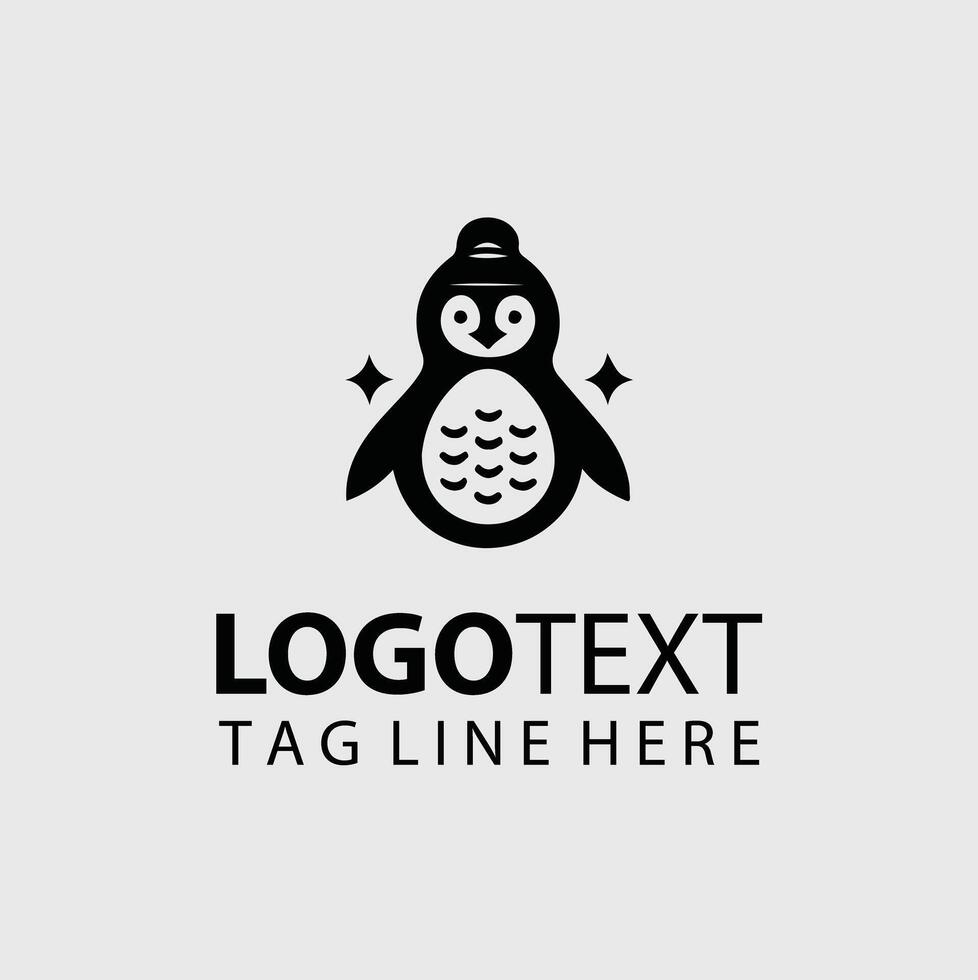 Frozen Flight Penguin Logo vector