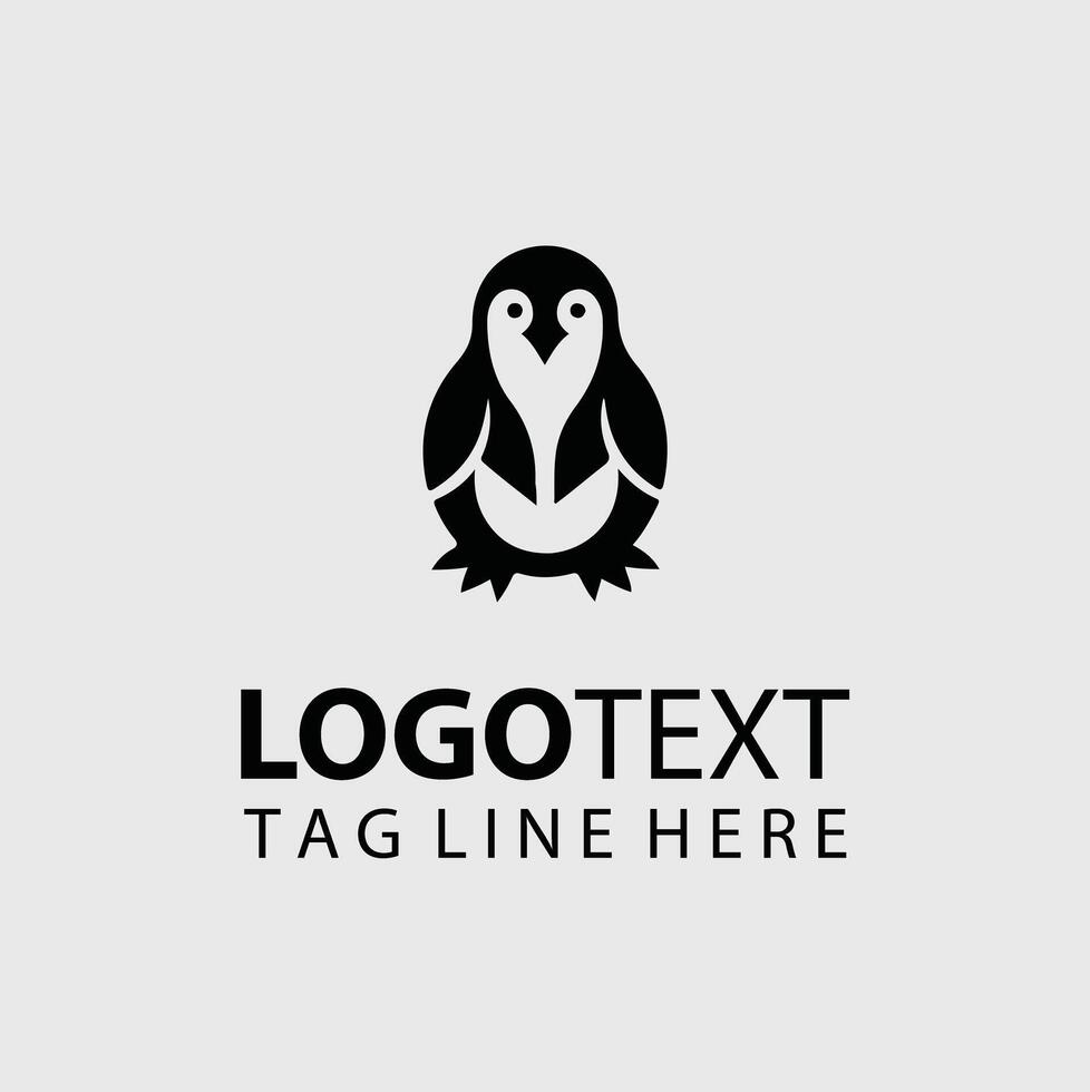 Snowy Glide Penguin Logo vector