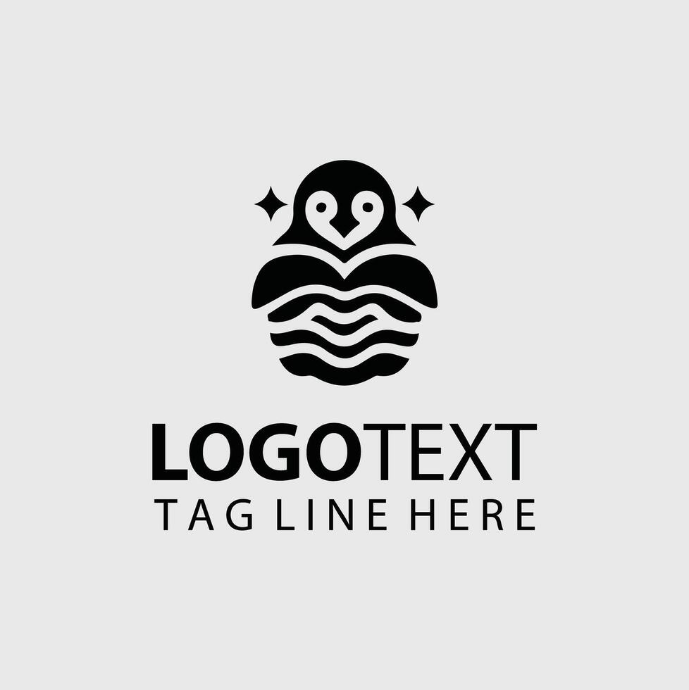 Icebound Wings Penguin Logo vector