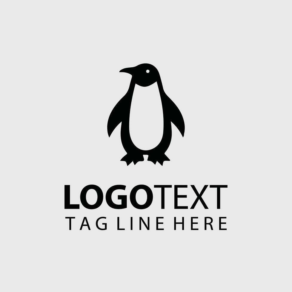 Ice Hopper Penguin Logo Design vector
