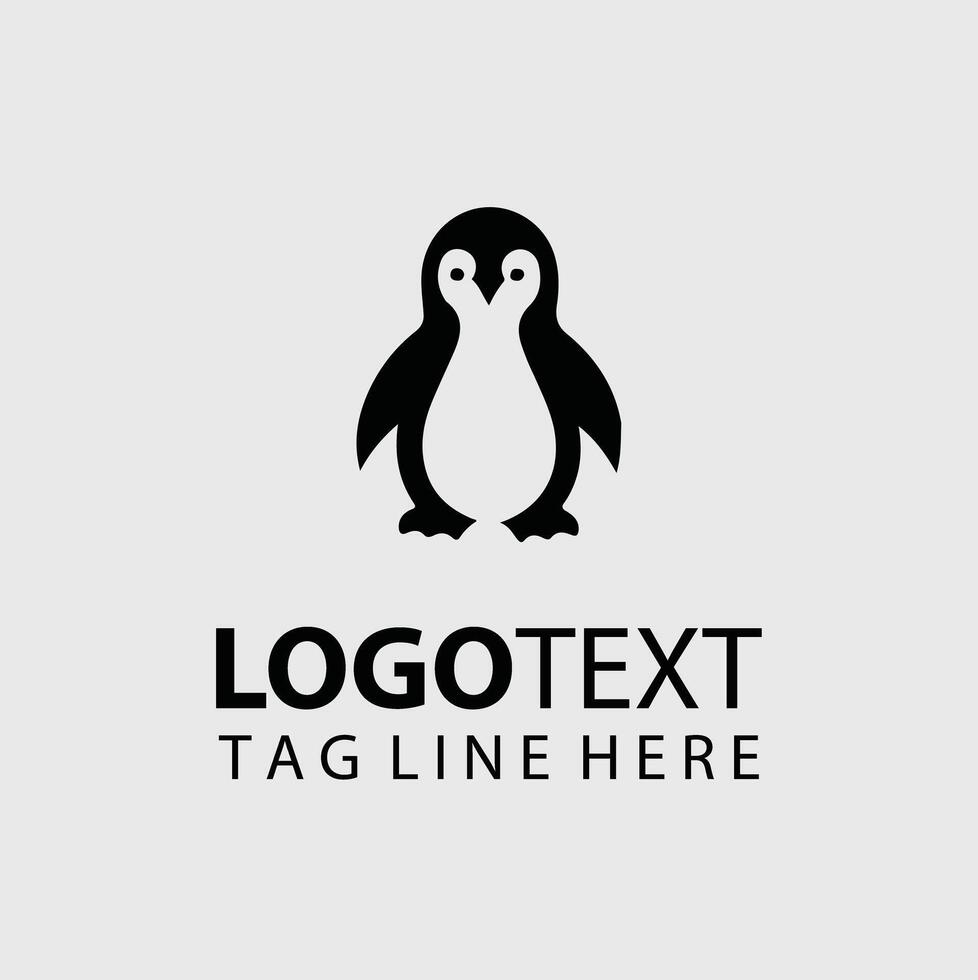 Frosty Beak Penguin Collection Logo Design vector