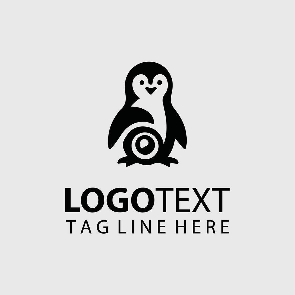 Tundra Trek Penguin Collection Logo Design vector
