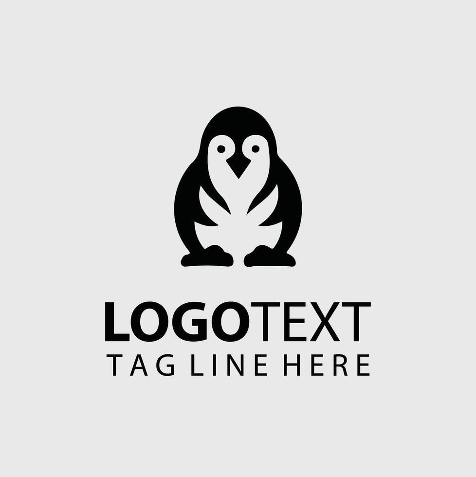 Frosty Walk Penguin Collection Logo Design vector