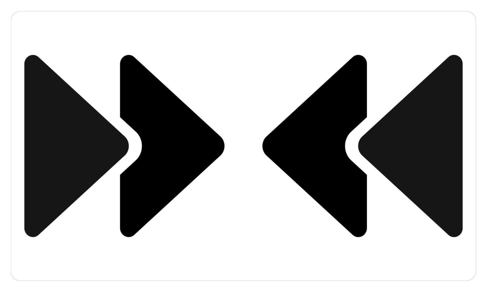 Foward and Backward in black color vector