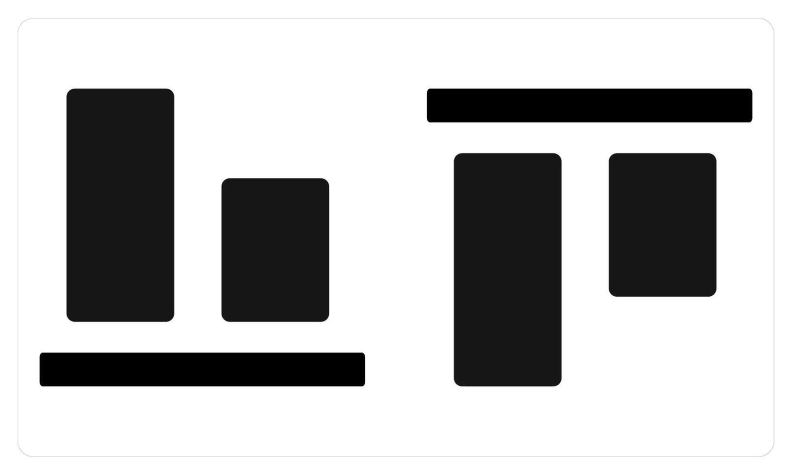 Top Align Bottom Align in black color vector