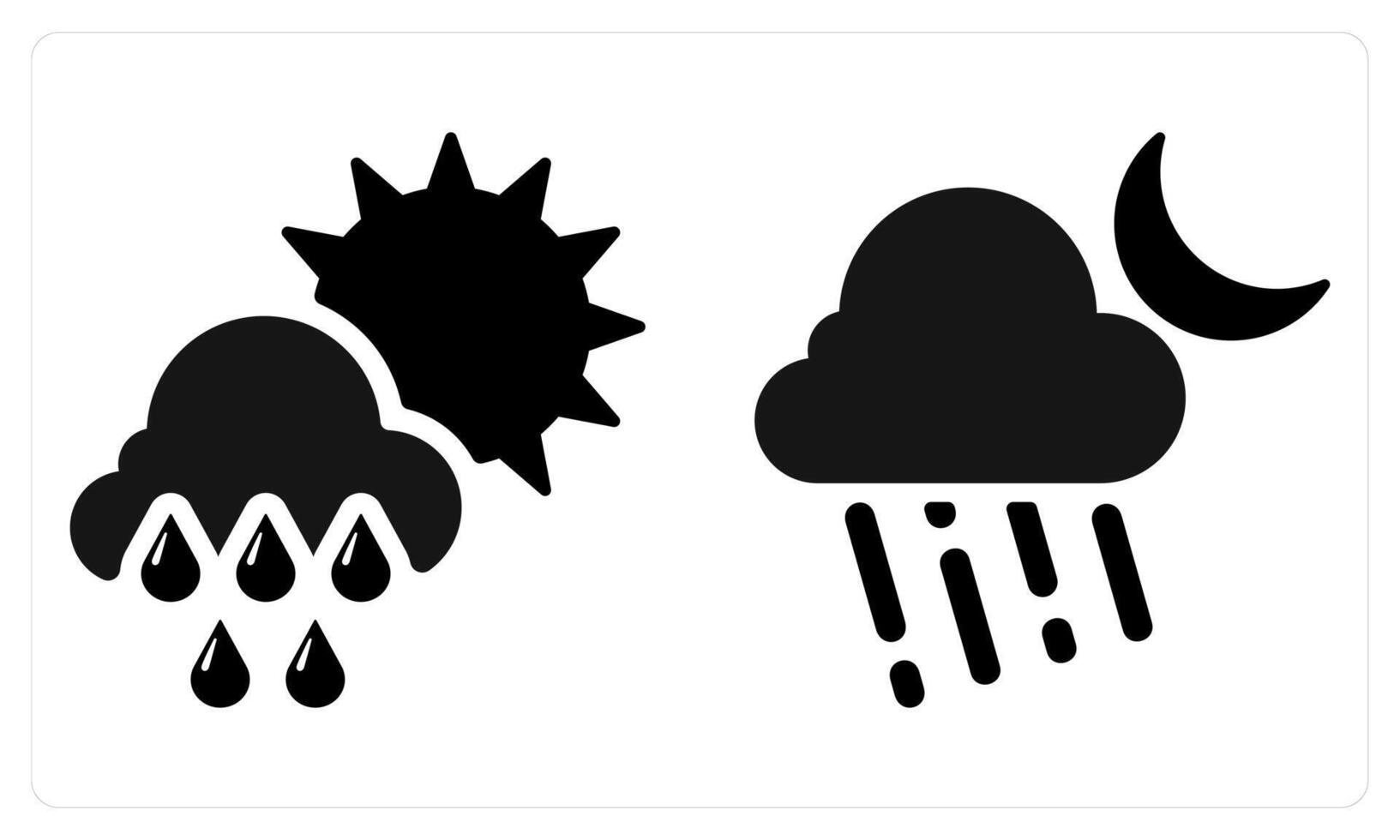 Night Rain Day Rain in black color vector