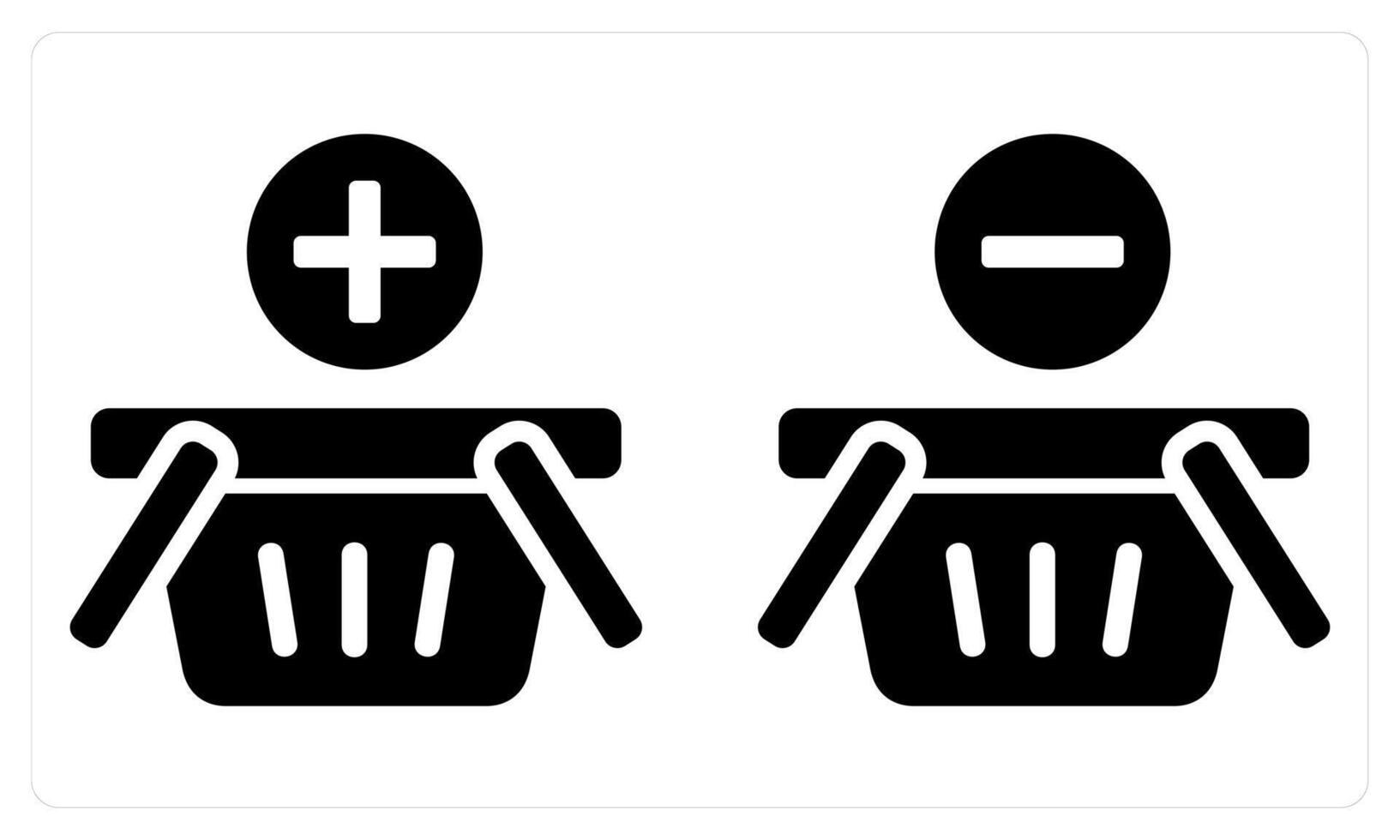 Add Basket Remove Basket in black color vector