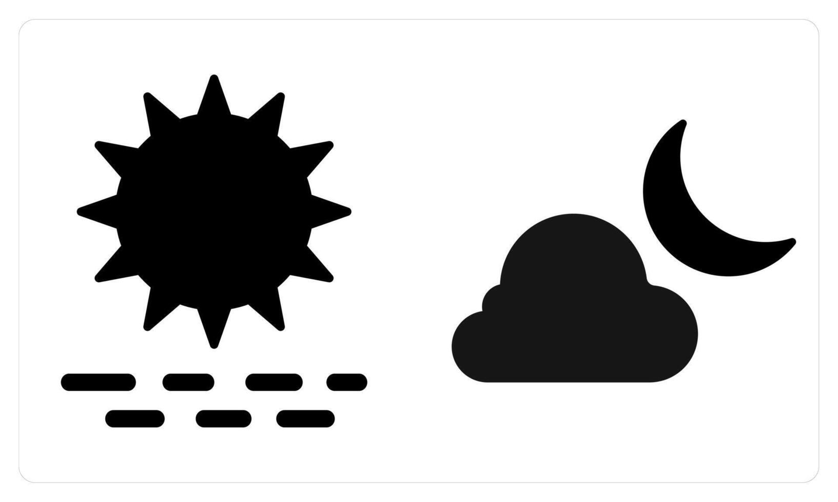 Morning and Night in black color vector
