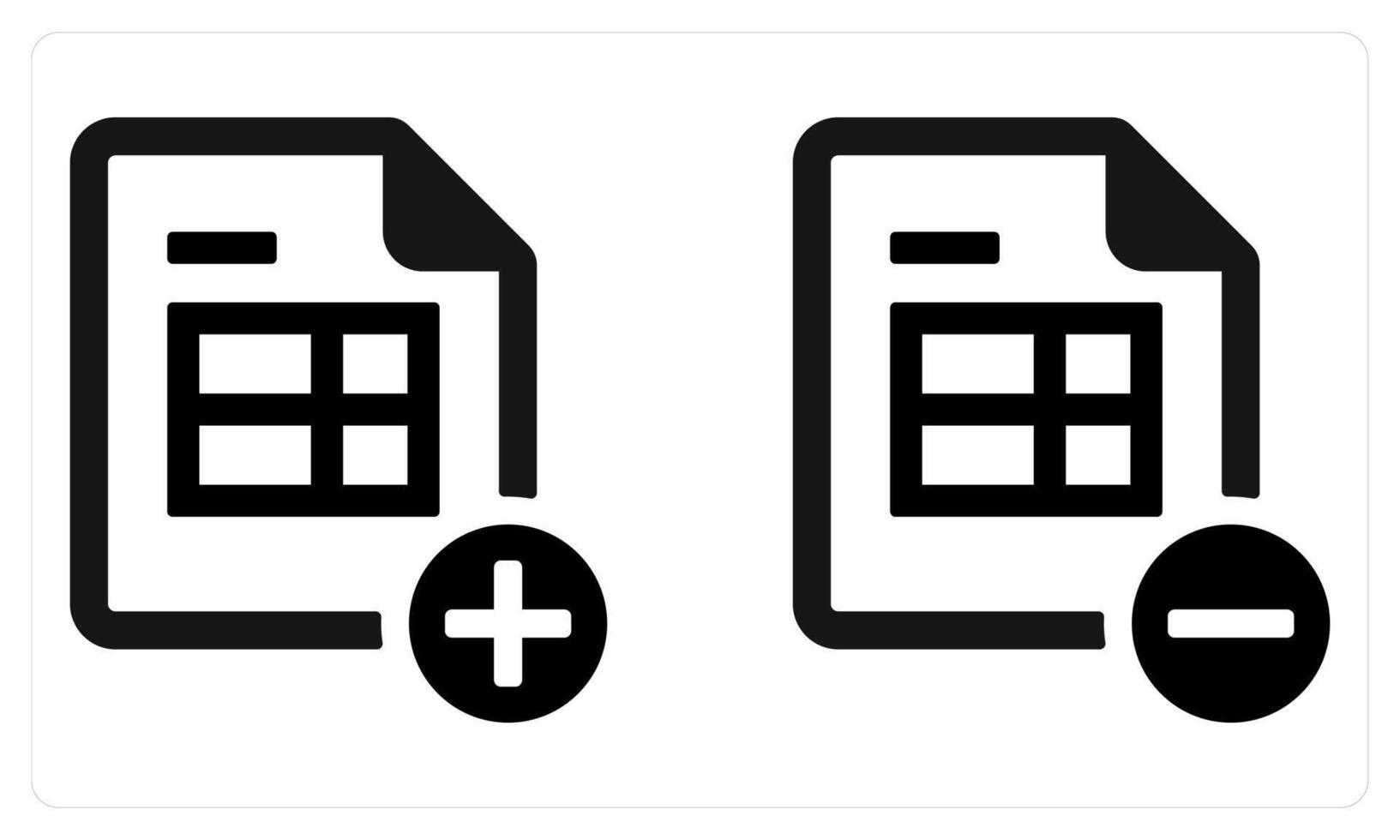Add Sheet Remove Sheet in black color vector