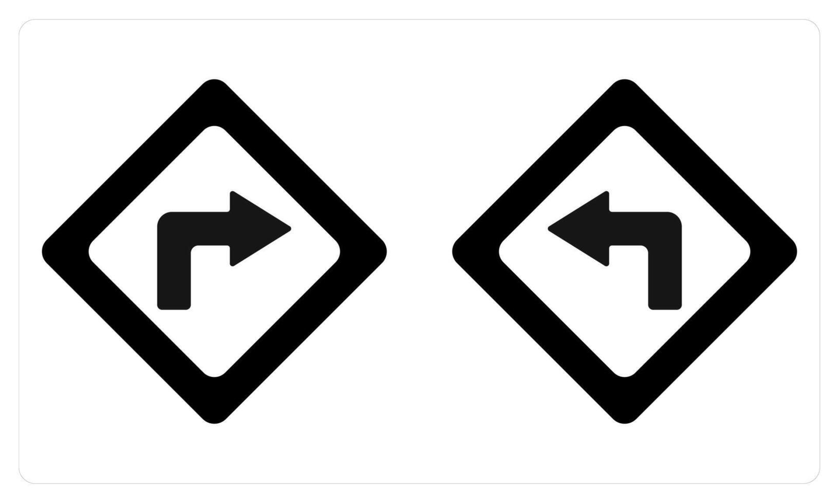 Right Direction Left Direction in black color vector