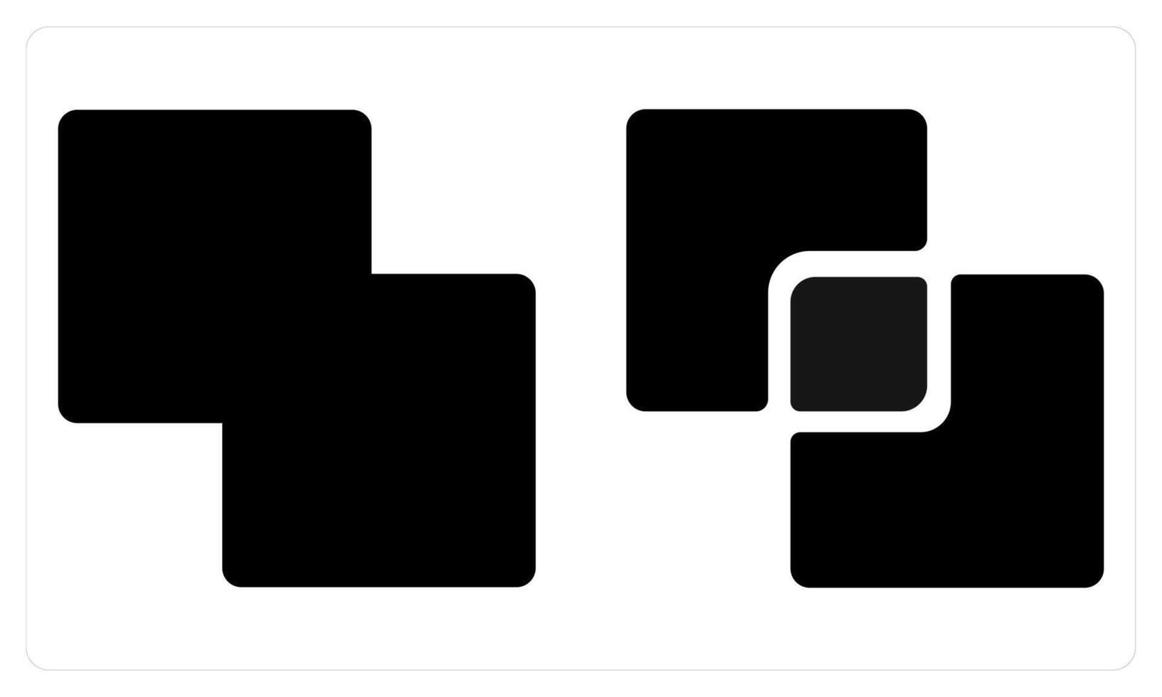 Merge and Trim in black color vector