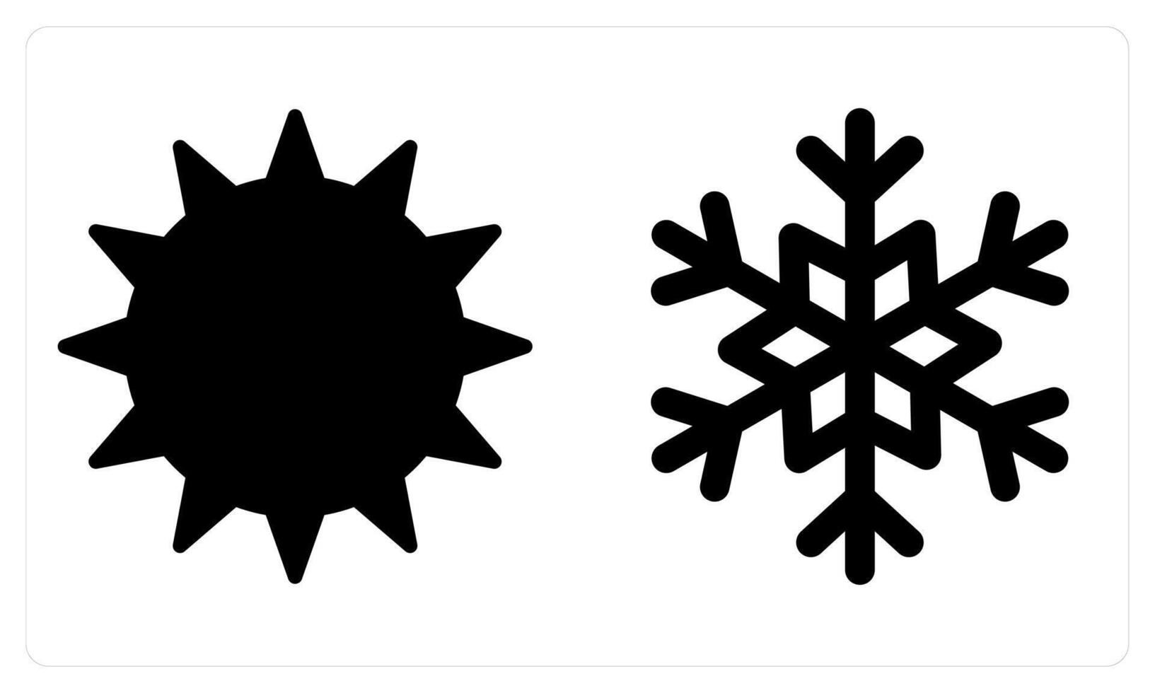 Summer and Winter in black color vector