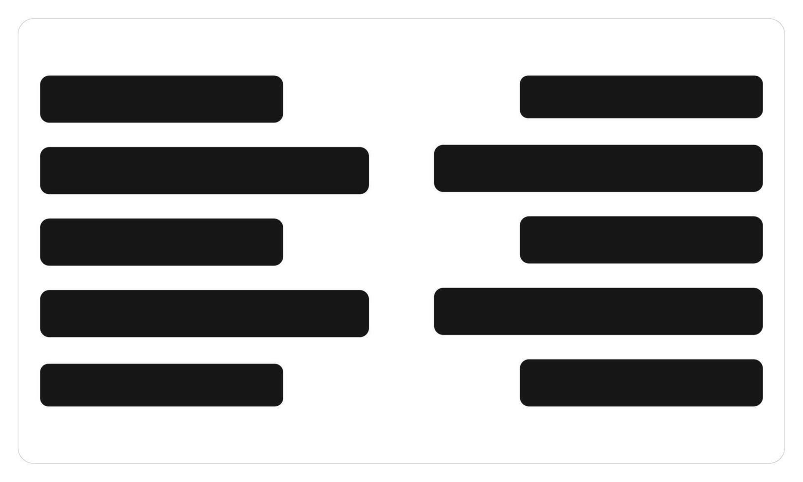 Left Alignmene and Right Alignment in black color vector