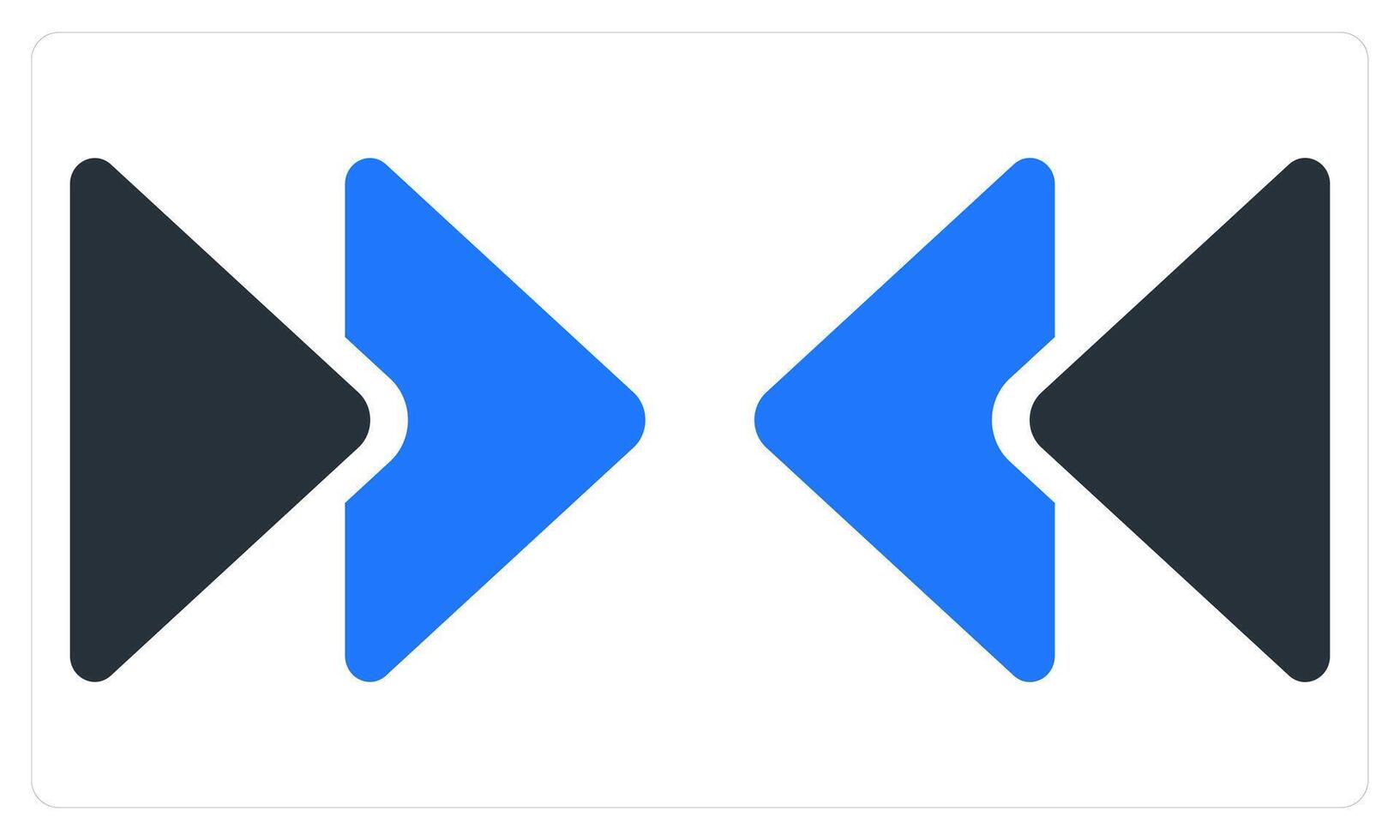 Foward and Backward in blue color vector