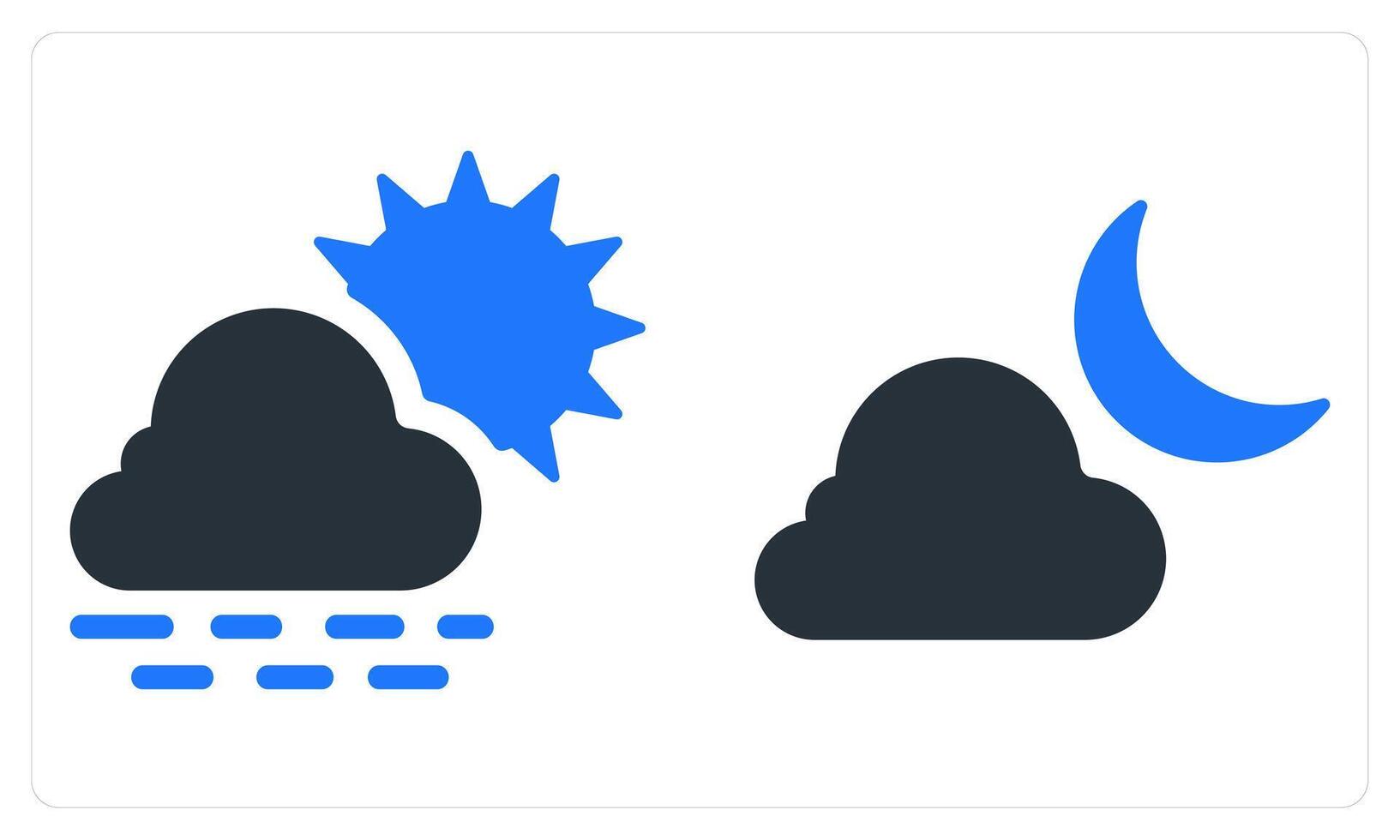 Day and Night in blue color vector