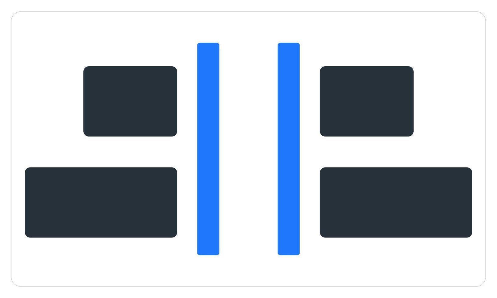 Right and Left Align in blue color vector