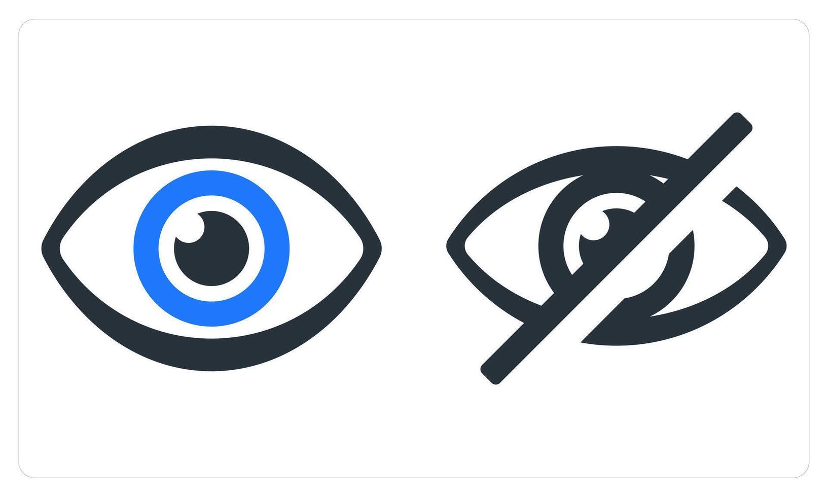Visible and Invisible in blue color vector