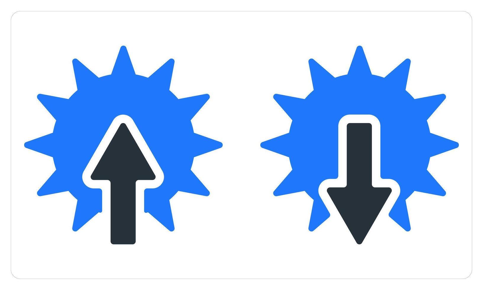 Sunrise and Sunset in blue color vector