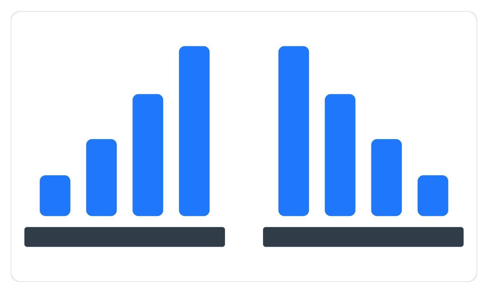 Sales Up Sales Down in blue color vector