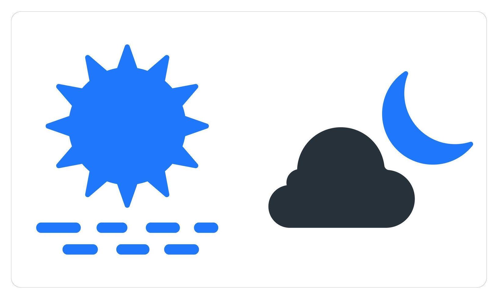 Morning and Night in blue color vector