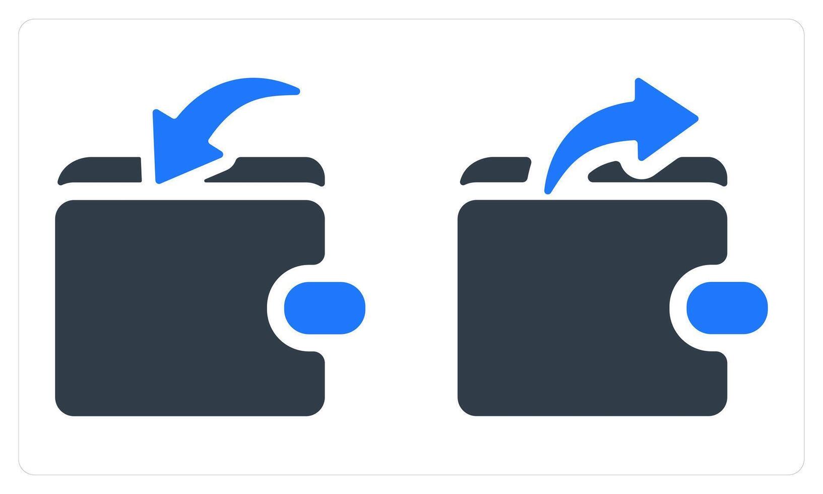 Income and Expense in blue color vector