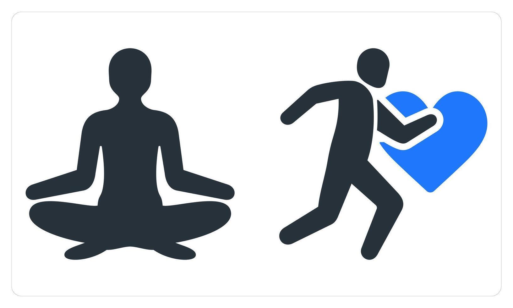 Yoga and Exercise in blue color vector