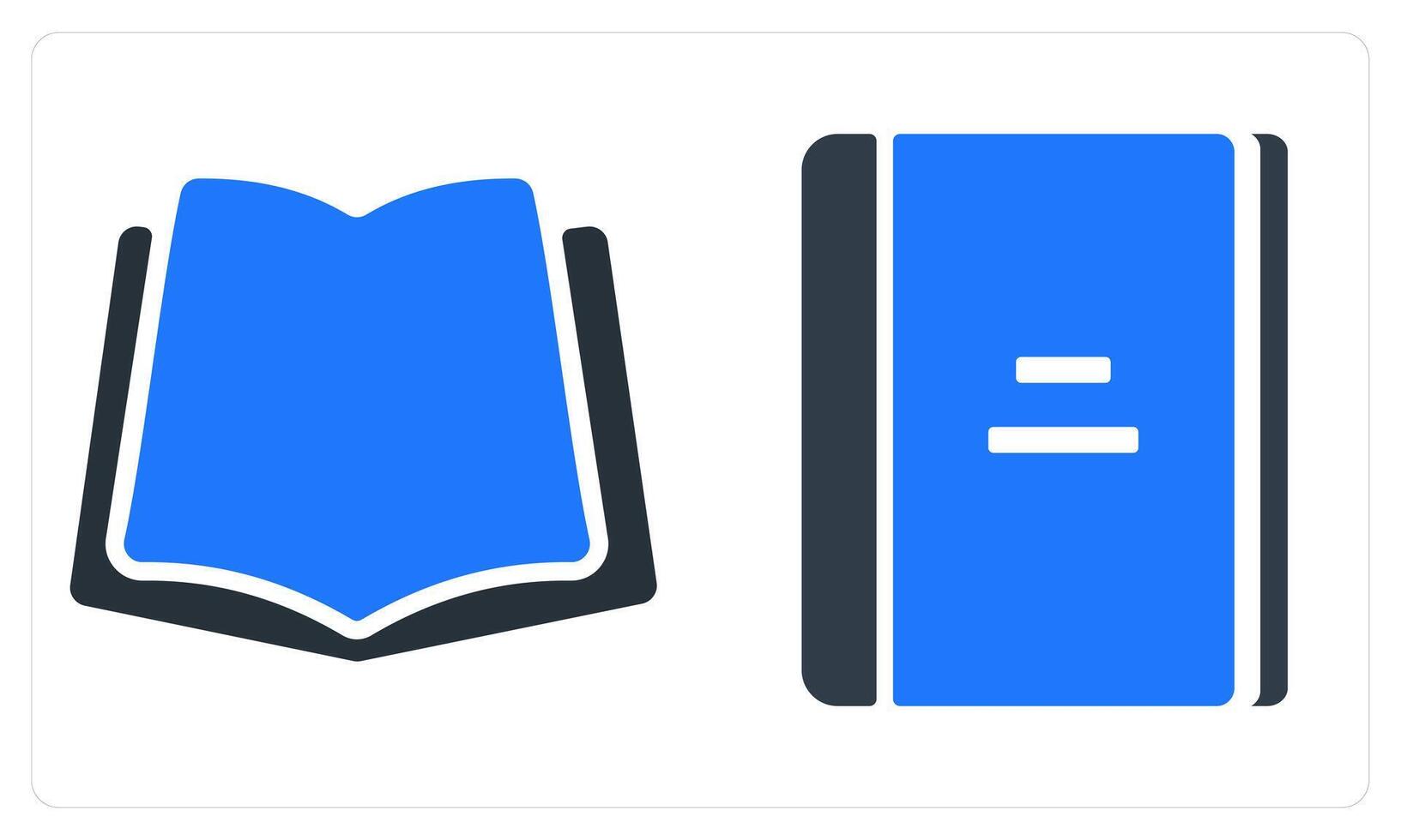 Open Book and Close Book in blue color vector