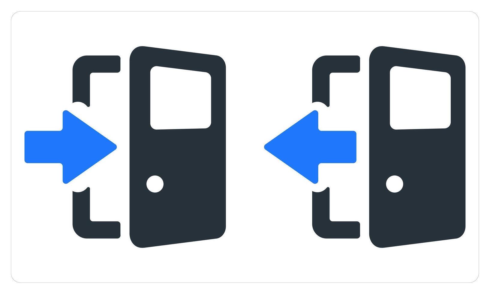 Enter and Exit in blue color vector