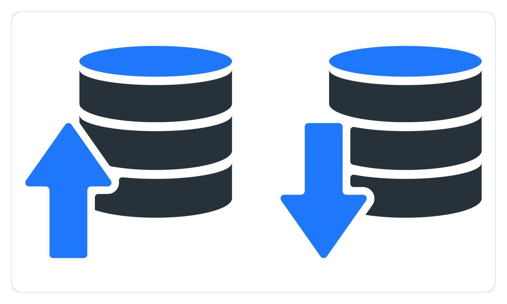 Upload Server Download Server in blue color vector
