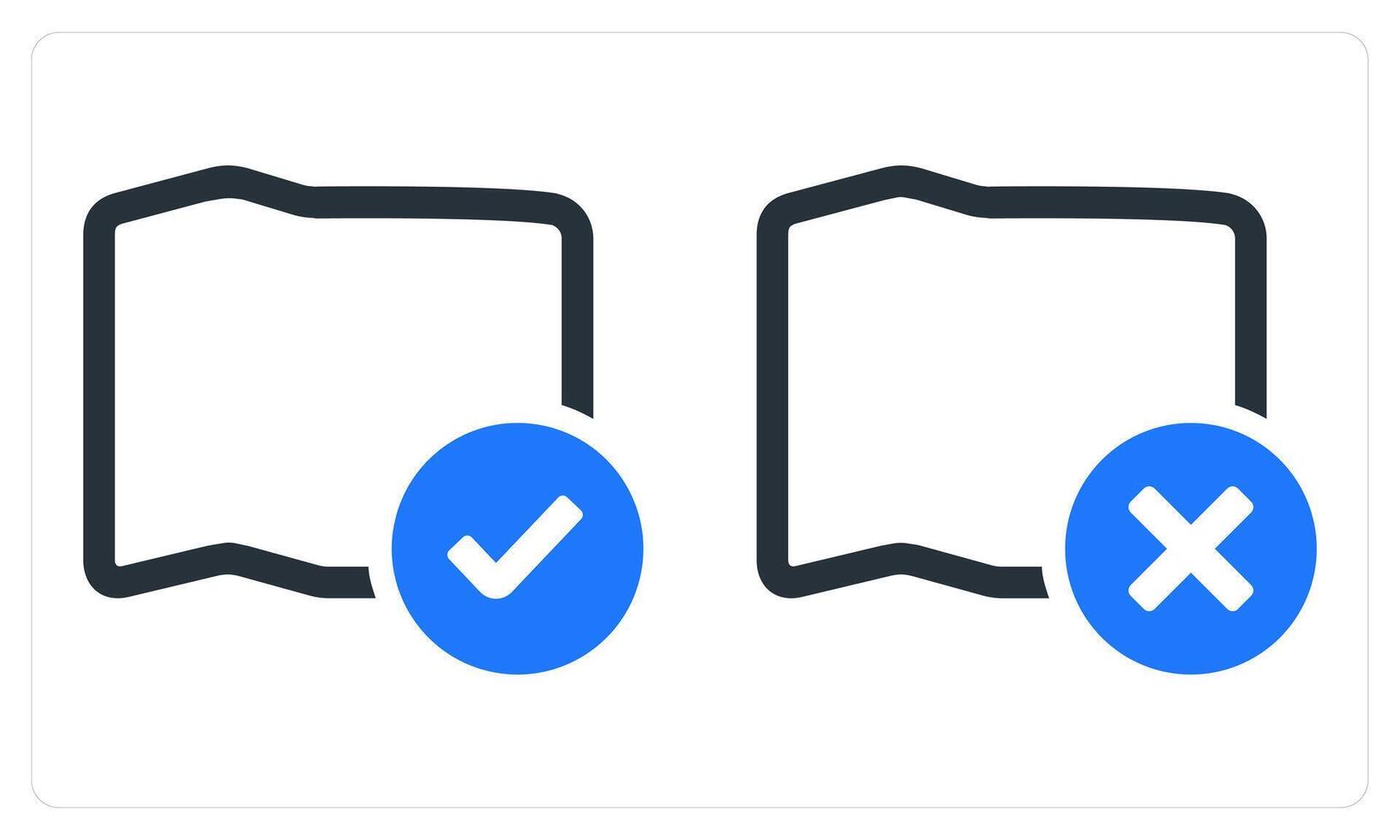 Right Map and Wrong Map in blue color vector