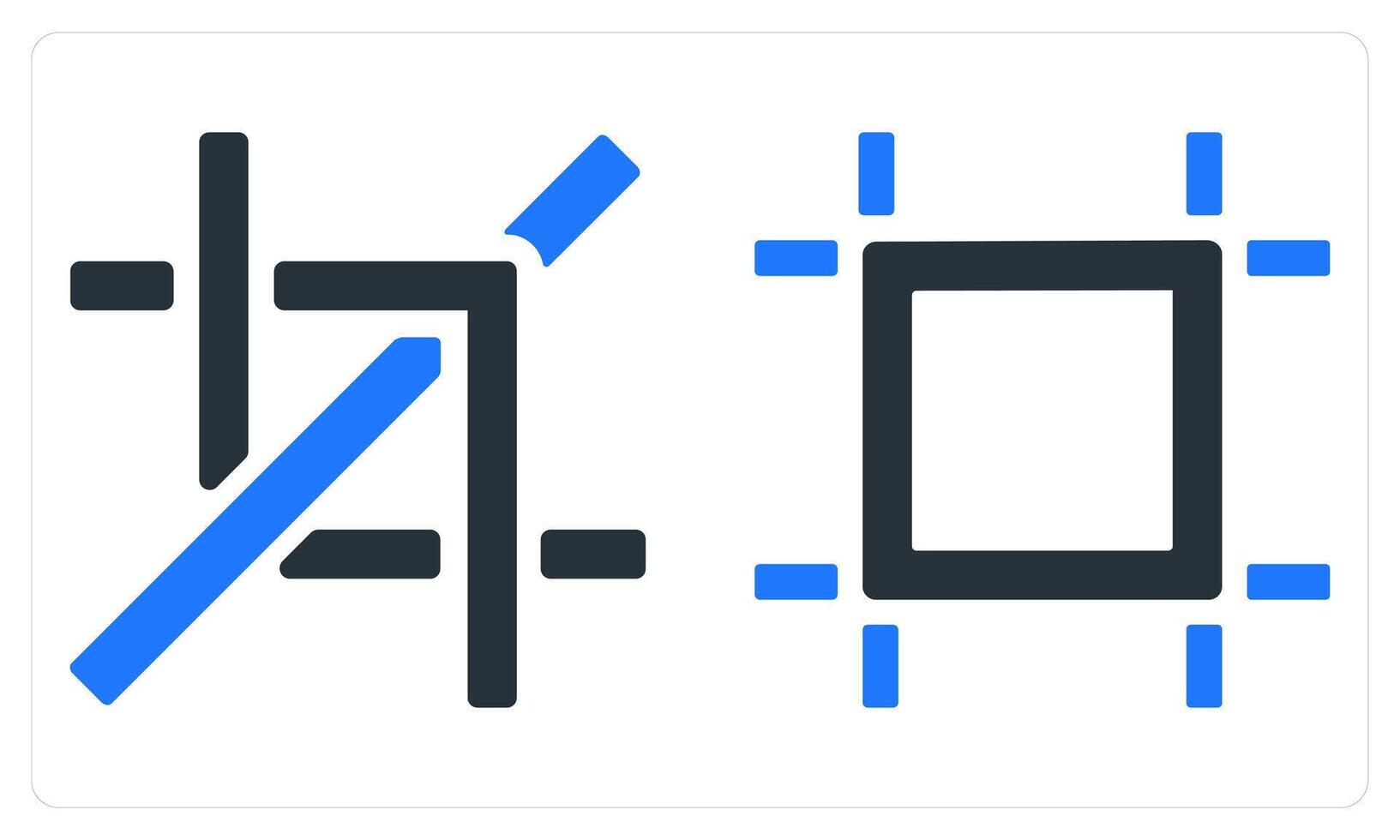 Cut and Crop in blue color vector