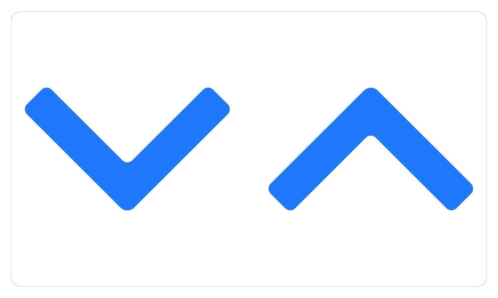 Up and Down in blue color vector
