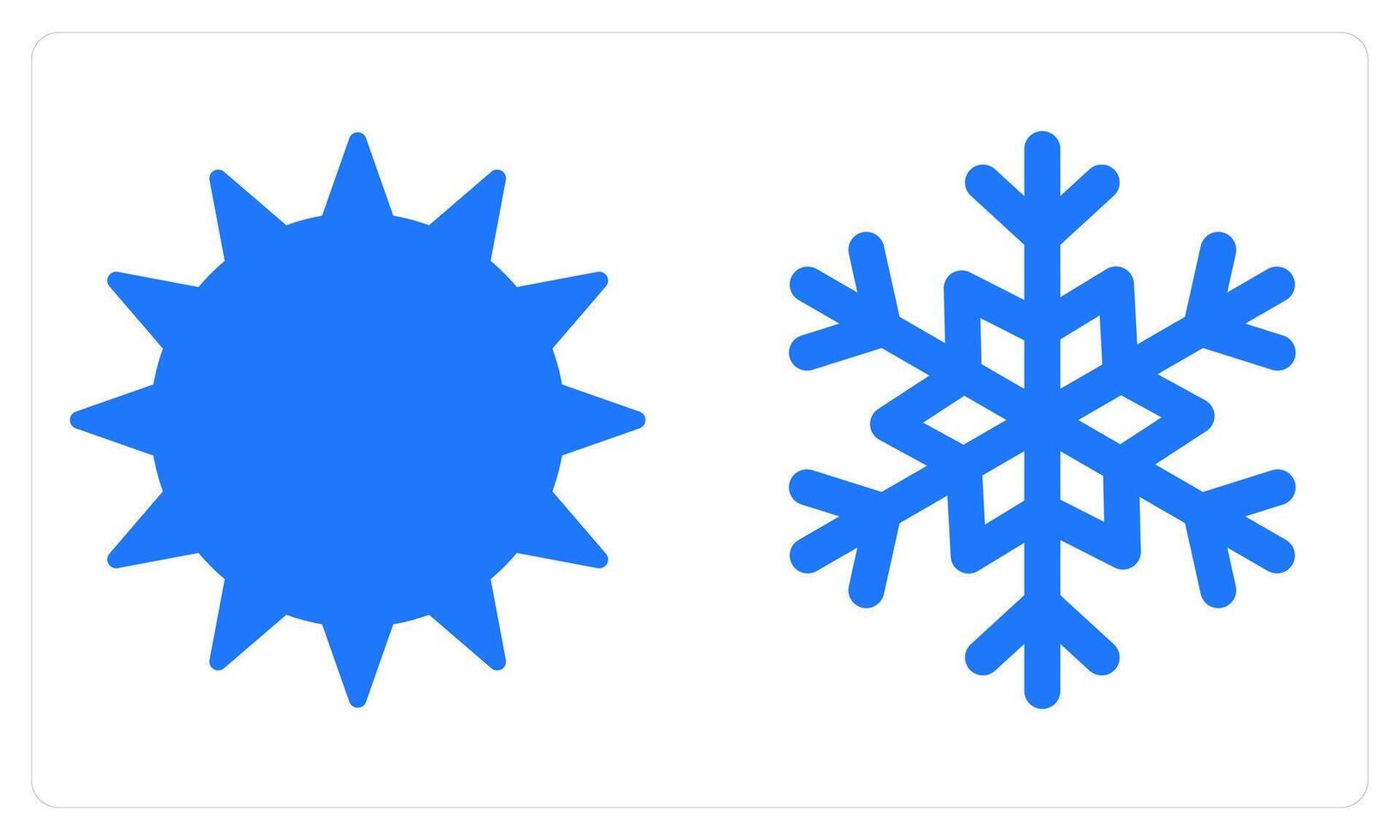 Summer and Winter in blue color vector