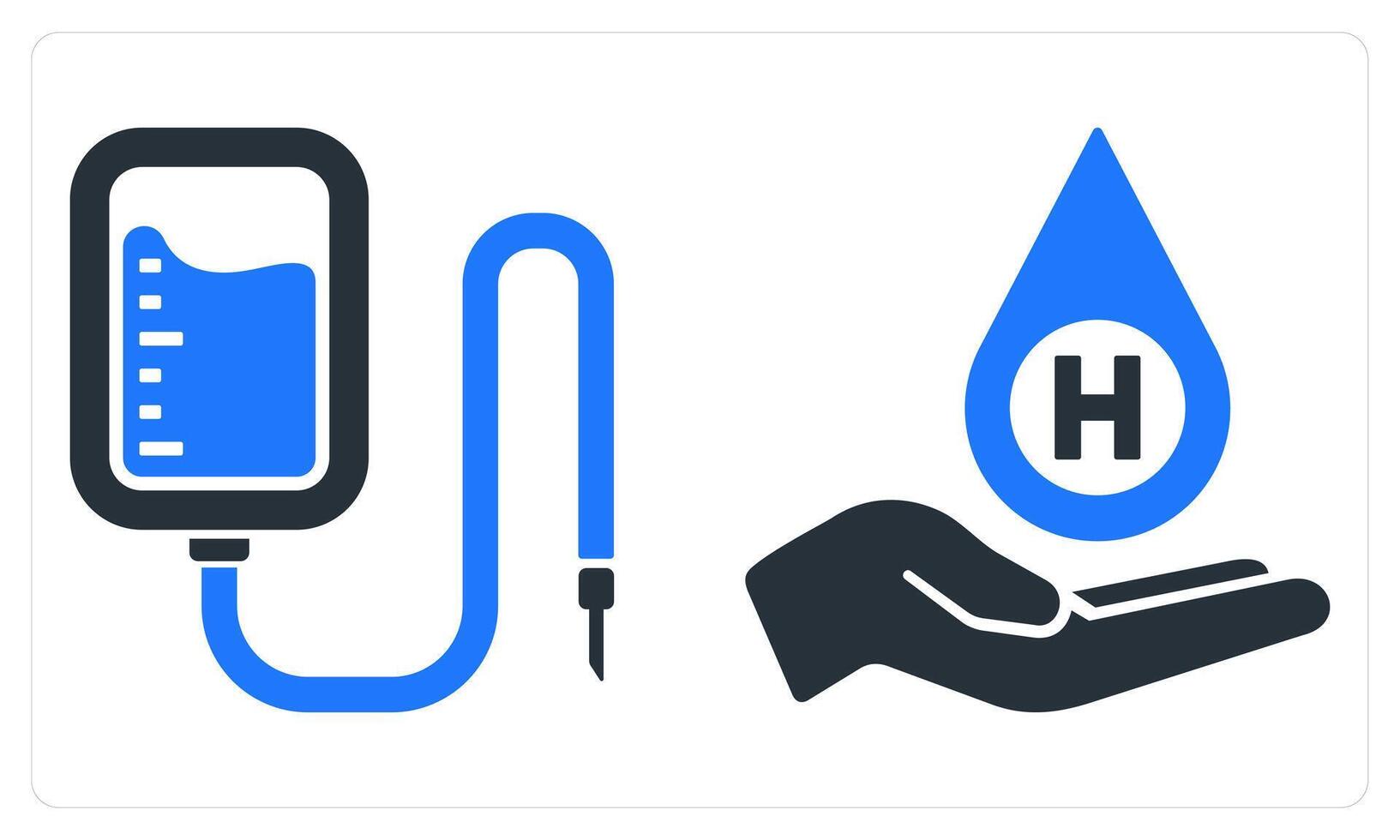 Blood Transfusion Blood Donation in blue color vector