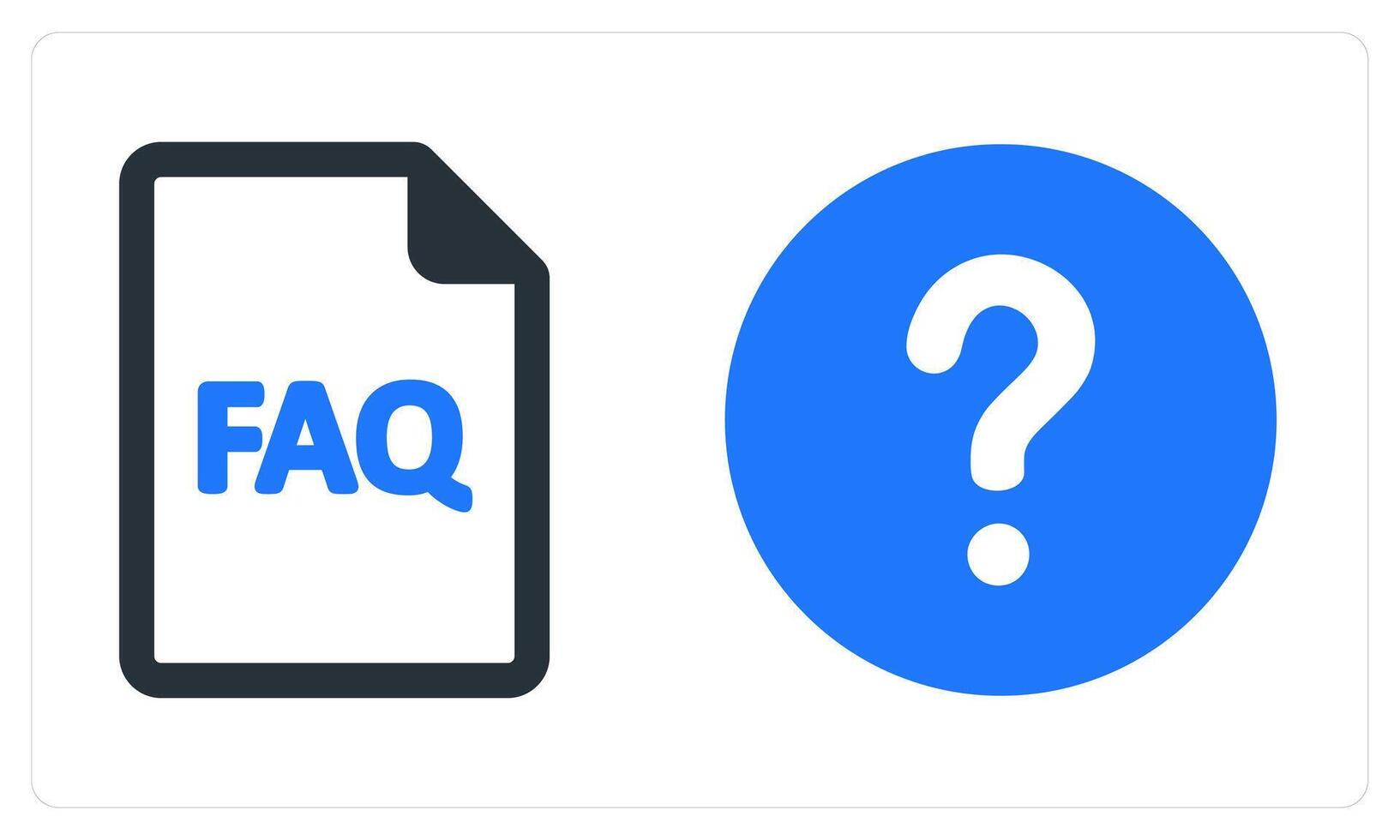 Faq and Query in blue color vector