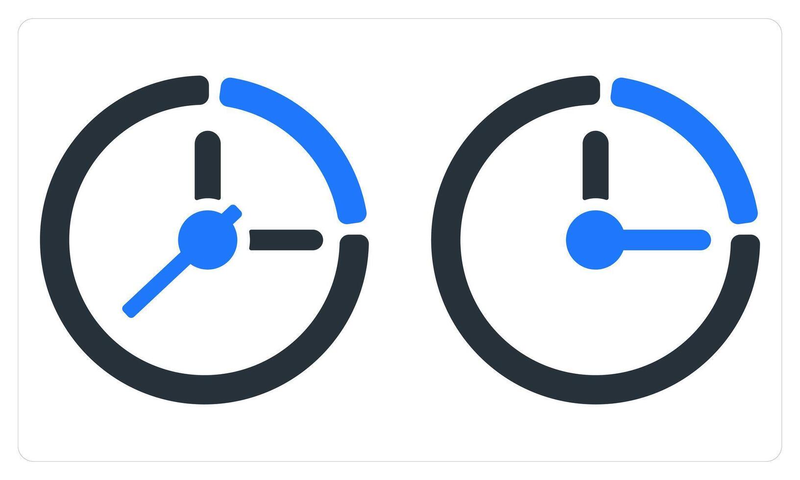 Clock and Time in blue color vector