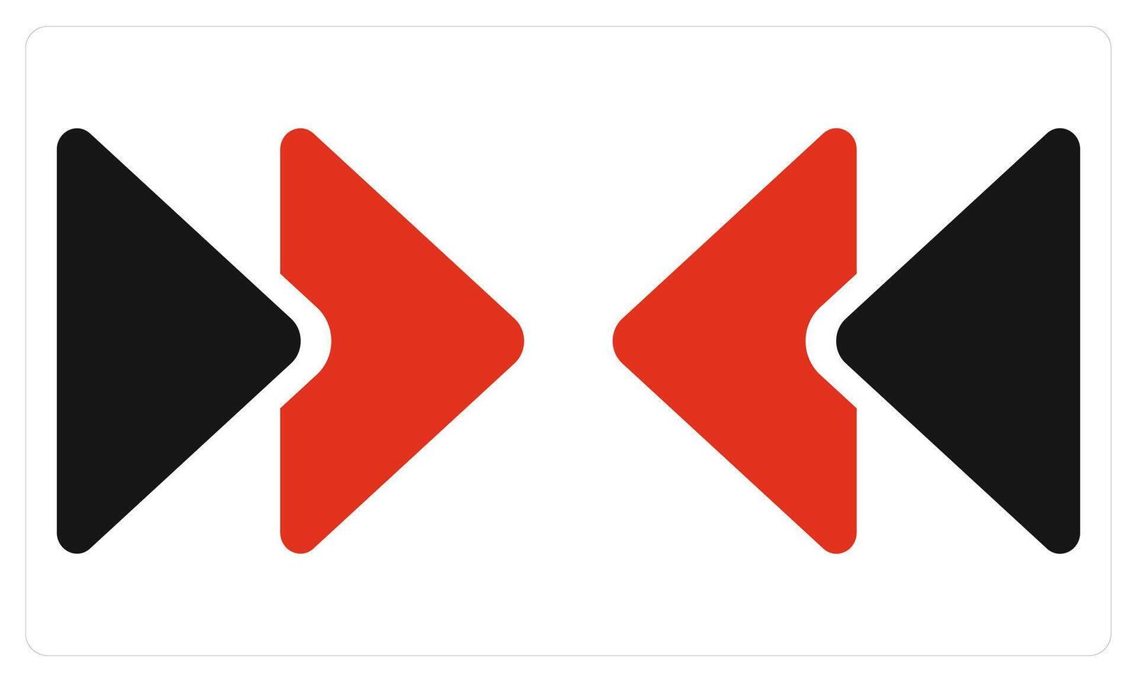 Foward and Backward in red color vector